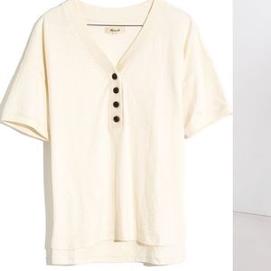 Madewell Relaxed Henley T-shirt- lighthouse